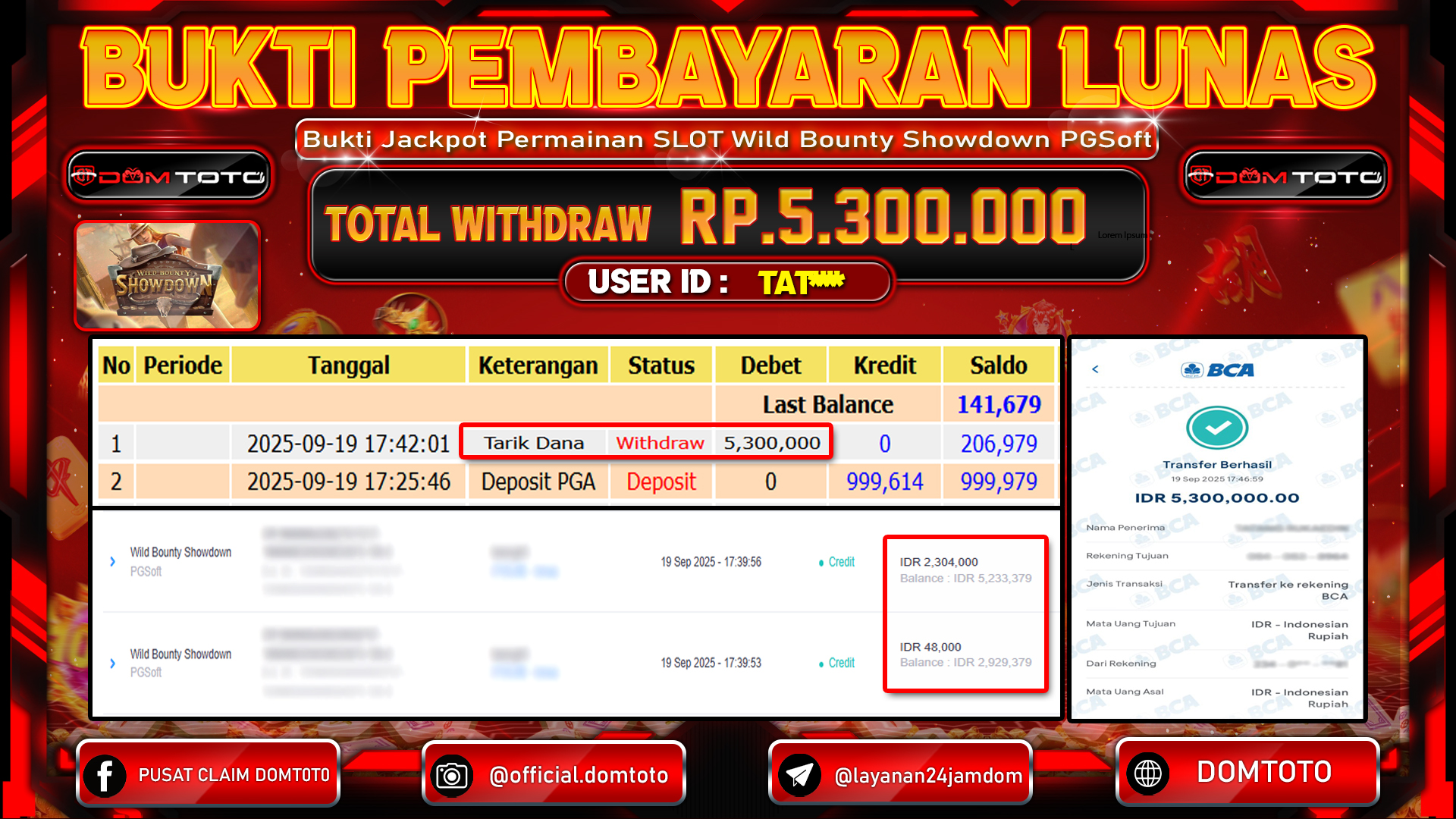 JACKPOT SLOT Wild Bounty Showdown PGSoft 19 SEPTEMBER 2025